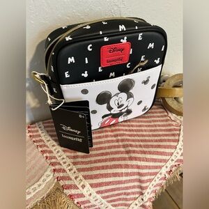 SOLD NWT Loungefly Disney Mickey Mouse Watercolor Letters crossbody bag